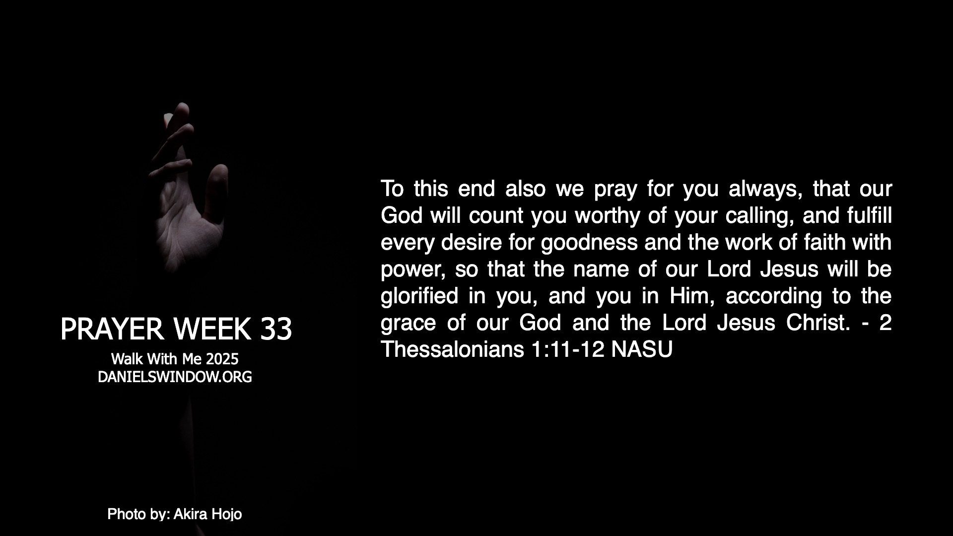 Pray this Week