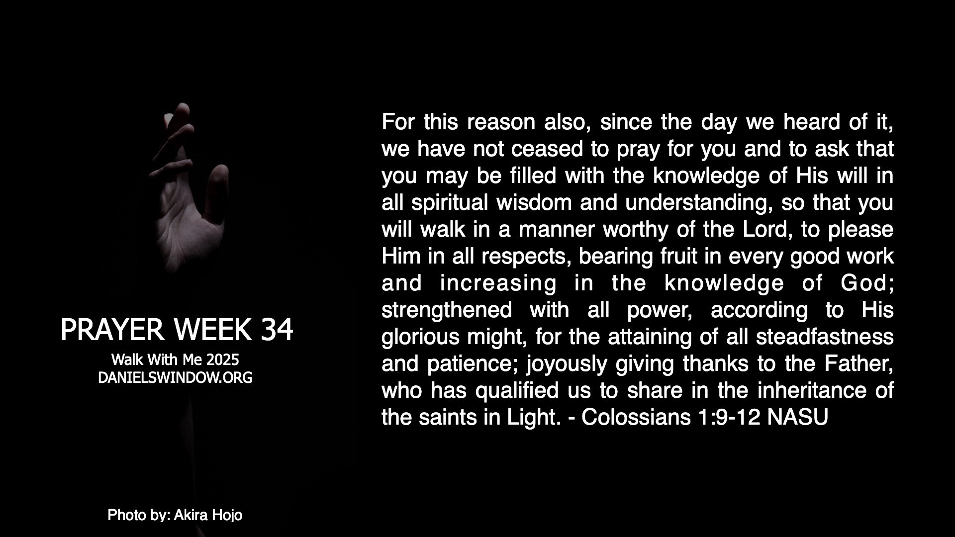 Pray this Week