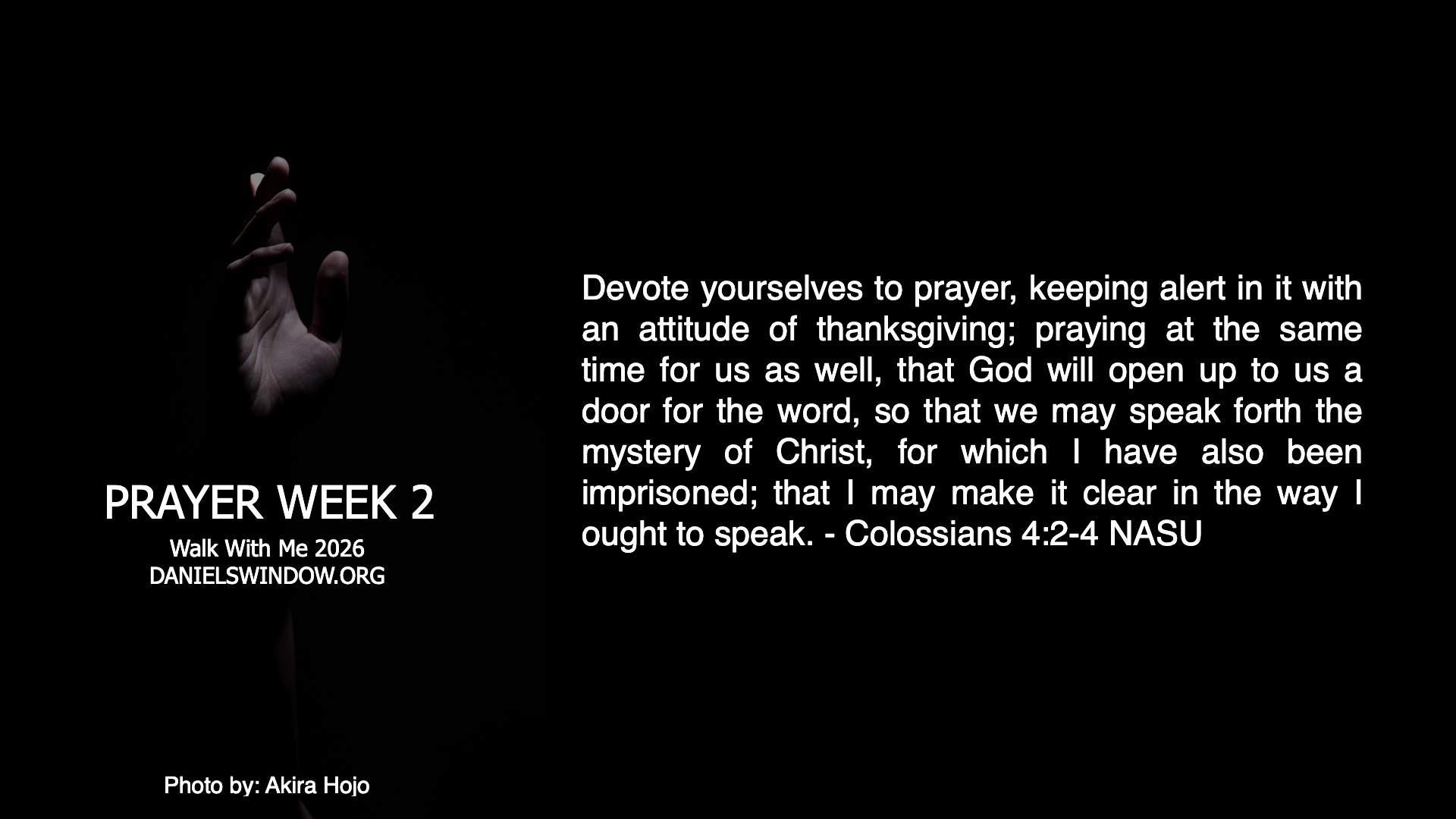 Pray this Week